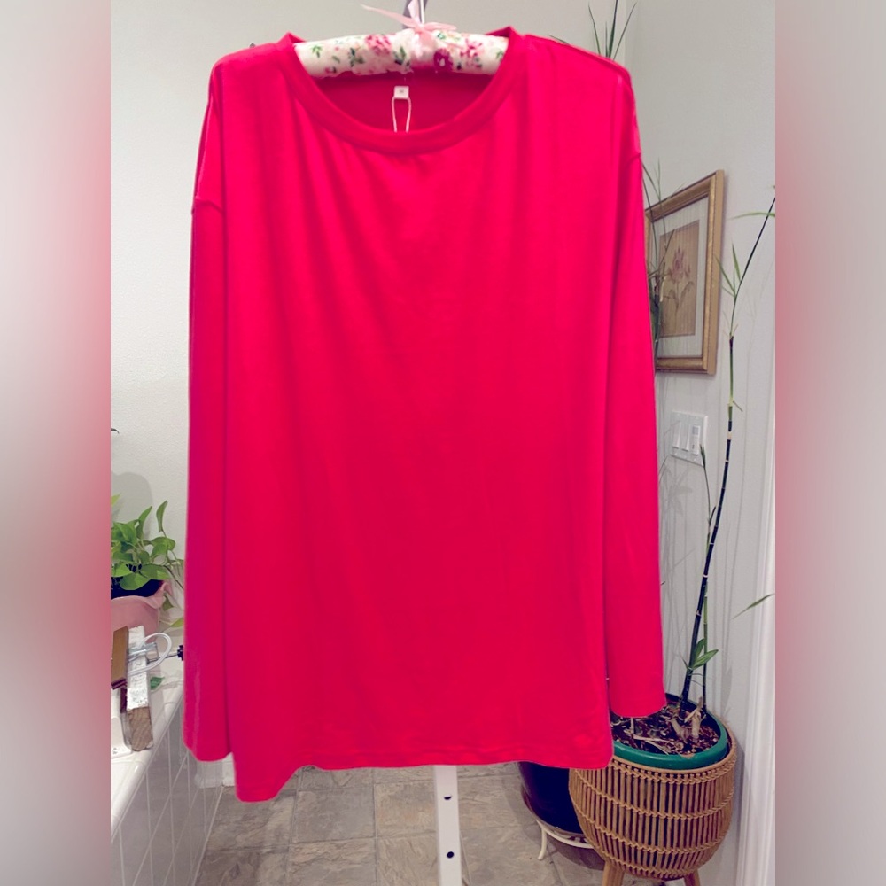 LONG SLEEVE DARK PINK TSHIRT - Picture 4 of 4